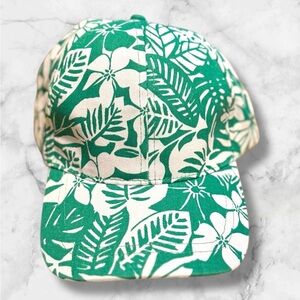 🆕Adult Tropical Green and White Floral Cap